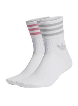 Socken Adidas Glitzer Mittel Weiss für Damen