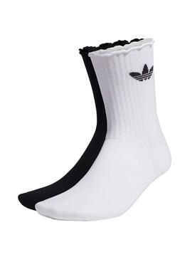 Socken Adidas Ruffle Schwarz und Weiss für Damen