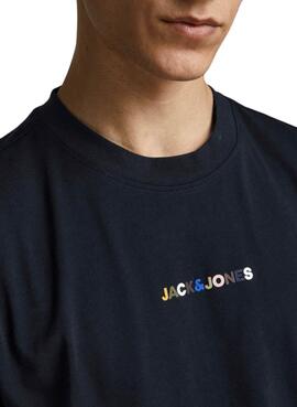 T-Shirt Jack Jones Blalandon Marineblau für Herren
