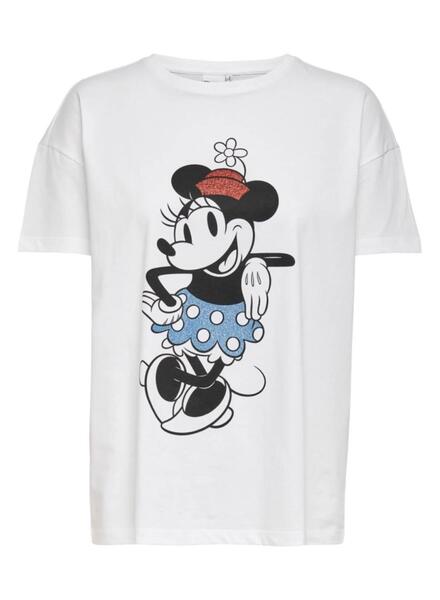 T-Shirt Only Disney Minnie Mause Weiss Damen