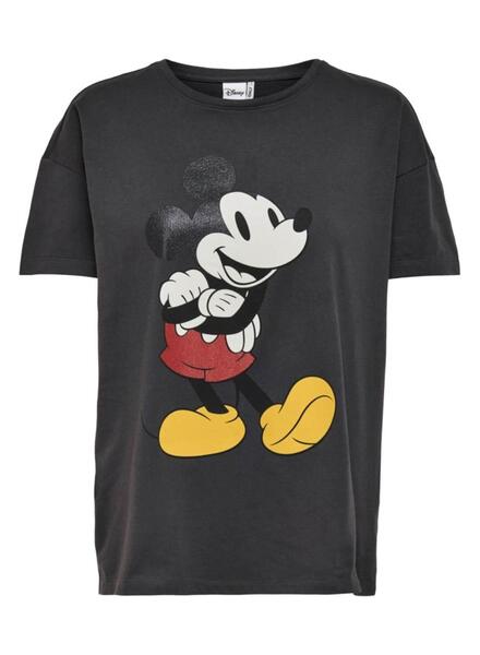 Disney Mickey Mouse T-Shirt Mickey Mouse Cartoon Style Damen T-Shirt, Weiß,  100% Baumwolle