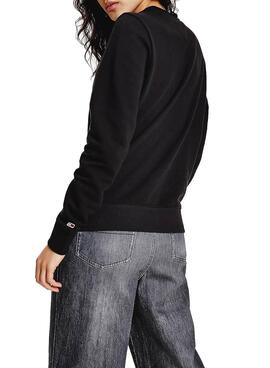 Sweatshirt Tommy Jeans Essential Logo Schwarz Damen