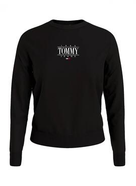 Sweatshirt Tommy Jeans Essential Logo Schwarz Damen