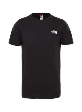 T-Shirt The North Face Simple Schwarz für Junges