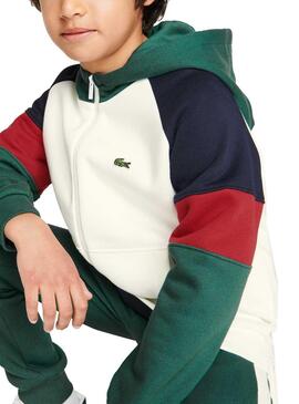 Sweatshirt Lacoste Felpa Farbe Block für Junge