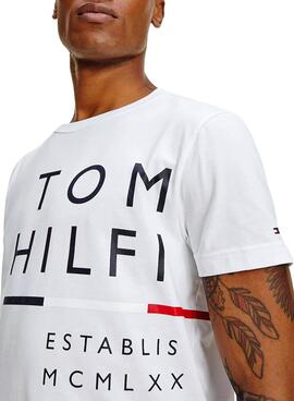 T-Shirt Tommy Hilfoger Wrap Weiss für Herren