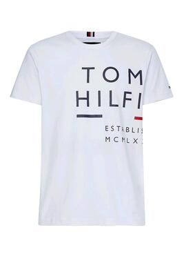 T-Shirt Tommy Hilfoger Wrap Weiss für Herren