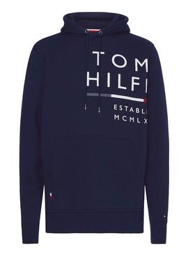 Sweatshirt Tommy Hilfiger Wrap Marineblau für Herren