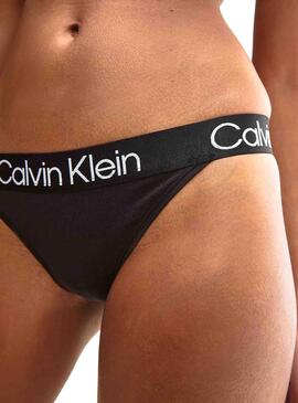 Tanga Calvin Klein Jeans Modern Struktur Schwarz