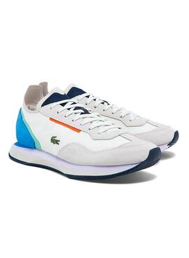 Sneaker Lacoste Match Break Weiss Blau Damen