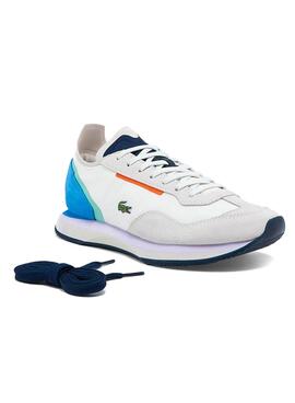 Sneaker Lacoste Match Break Weiss Blau Damen