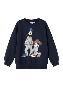 Sweatshirt Name It Mickey Marineblau für Junge
