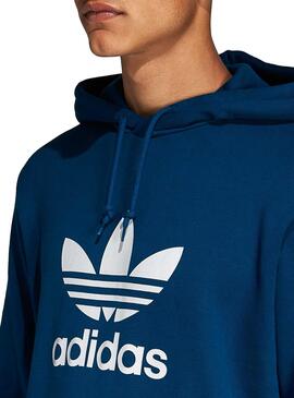 Sweatshirt Adidas Trefoil Hoodie Blau Leyend Man