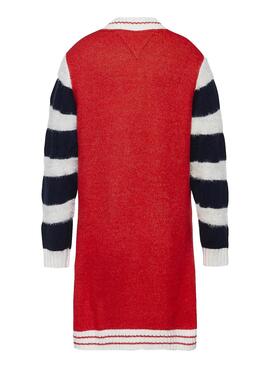 Kleid Knitted Tommy Hilfiger Bold Rot Mädchen
