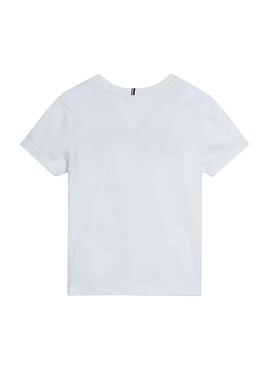 T-Shirt Tommy Hilfiger Sequins Flag Weiss Mädchen