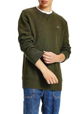 Pullover Tommy Jeans Essential Grün für Herren