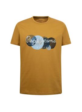 T-Shirt Pepe Jeans Sacha Senffarbe für Herren