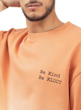Sweatshirt Klout Dip Dye Naranja für Herren