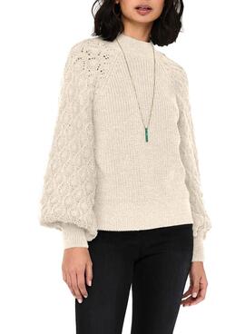 Pullover Only Freeze M/L Highneck Grau für Damen