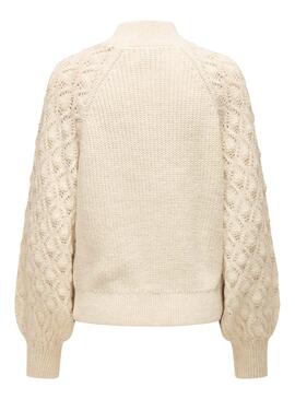 Pullover Only Freeze M/L Highneck Grau für Damen