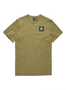 T-Shirt G-Star Basdge Logo Grün für Herren