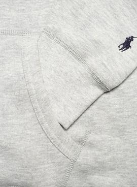Sweatshirt Polo Felpa Grau für Herren