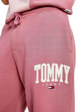 Hose Trainingsanzug Tommy Jeans Collegiate Rosa
