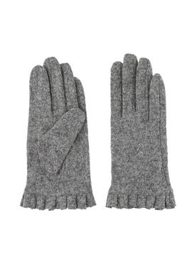 Handschuhe Pieces Fulbana Wolle Box Grau