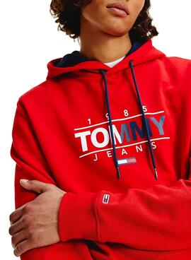 Sweatshirt Tommy Jeans Essential Graphic Rot Herren