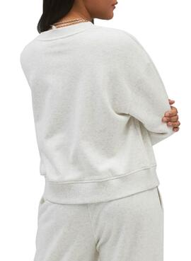 Sweatshirt New Balance Athletics Grau für Damen