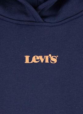 Sweatshirt Levis Colorblock Blau y Naranja für Mädchen