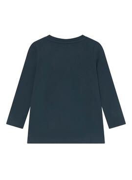 T-Shirt Name It Nelliza Blau Marineblau für Mädchen