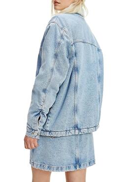 Jacke Denim Tommy Jeans Worker Sherpa Damen
