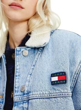 Jacke Denim Tommy Jeans Worker Sherpa Damen