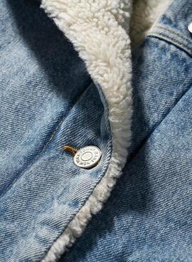 Jacke Denim Tommy Jeans Worker Sherpa Damen