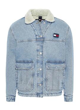 Jacke Denim Tommy Jeans Worker Sherpa Damen