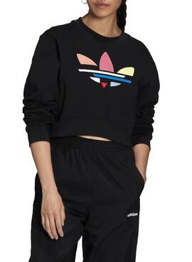 Sweatshirt Adidas Trefoil Schwarz für Damen