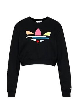 Sweatshirt Adidas Trefoil Schwarz für Damen