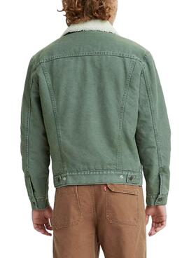 Jacke Levis Sherpa Grün für Herren