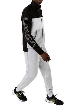 Trainingsanzug Lacoste Farbe Block Grau Für Herren