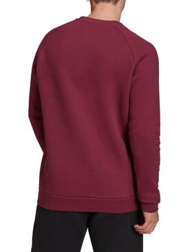 Sweatshirt Adidas Adicolor Essential Kleeblatt Granatrot Herren