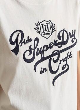 T-Shirt Superdry Pride In Craft Beige für Damen