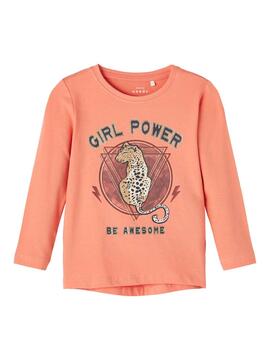 T-Shirt Name It Vix Orange Autorennen für Mädchen