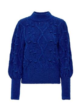 Pullover Only Mohn HighHals Blau für Damen