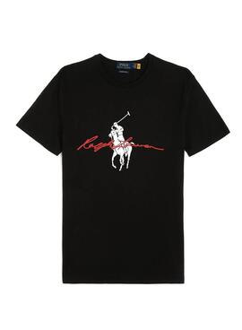 T-Shirt Polo Ralph Lauren Big Pony Schwarz Herren