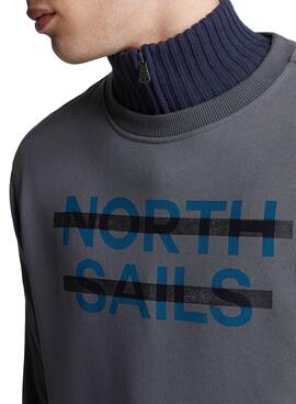 Sweatshirt North Sails Organic Grau für Herren