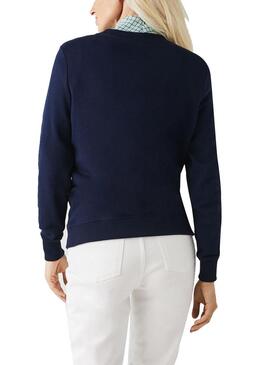 Sweatshirt Lacoste Basica Marineblau für Damen