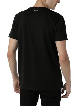 T-Shirt Lacoste Logo Schwarz für Herren