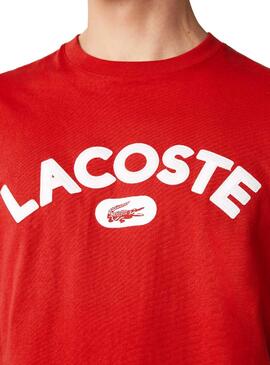 T-Shirt Lacoste Sport Logo Rot für Herren