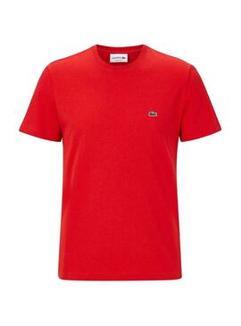 T-Shirt Lacoste Basica Rot für Herren